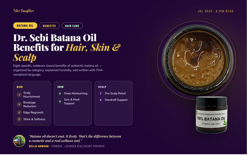 Dr. Sebi Batana Oil Benefits for Hair, Skin & Scalp