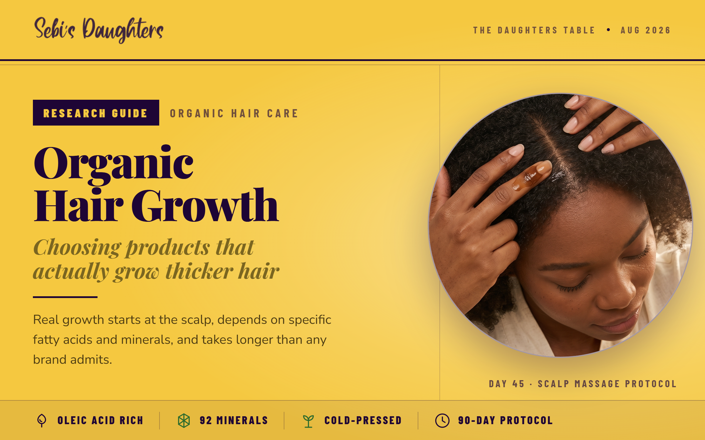 Organic Hair Growth: Choosing Products That Actually Grow Thicker Hair