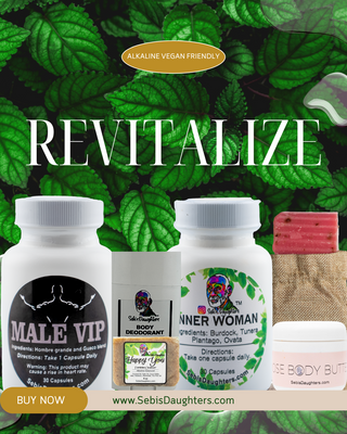 Revitalize from the inside out with the alkaline lifestyle products crafted with love to restore and revitalize from Sebi's Daughters.