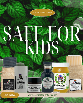 Image of Sebi's Daughters Alkaline Vegan Safe For Kids Collection made by Kellie Bowman, the biological daughter of Alfredo Bowman (Dr.) Sebi.