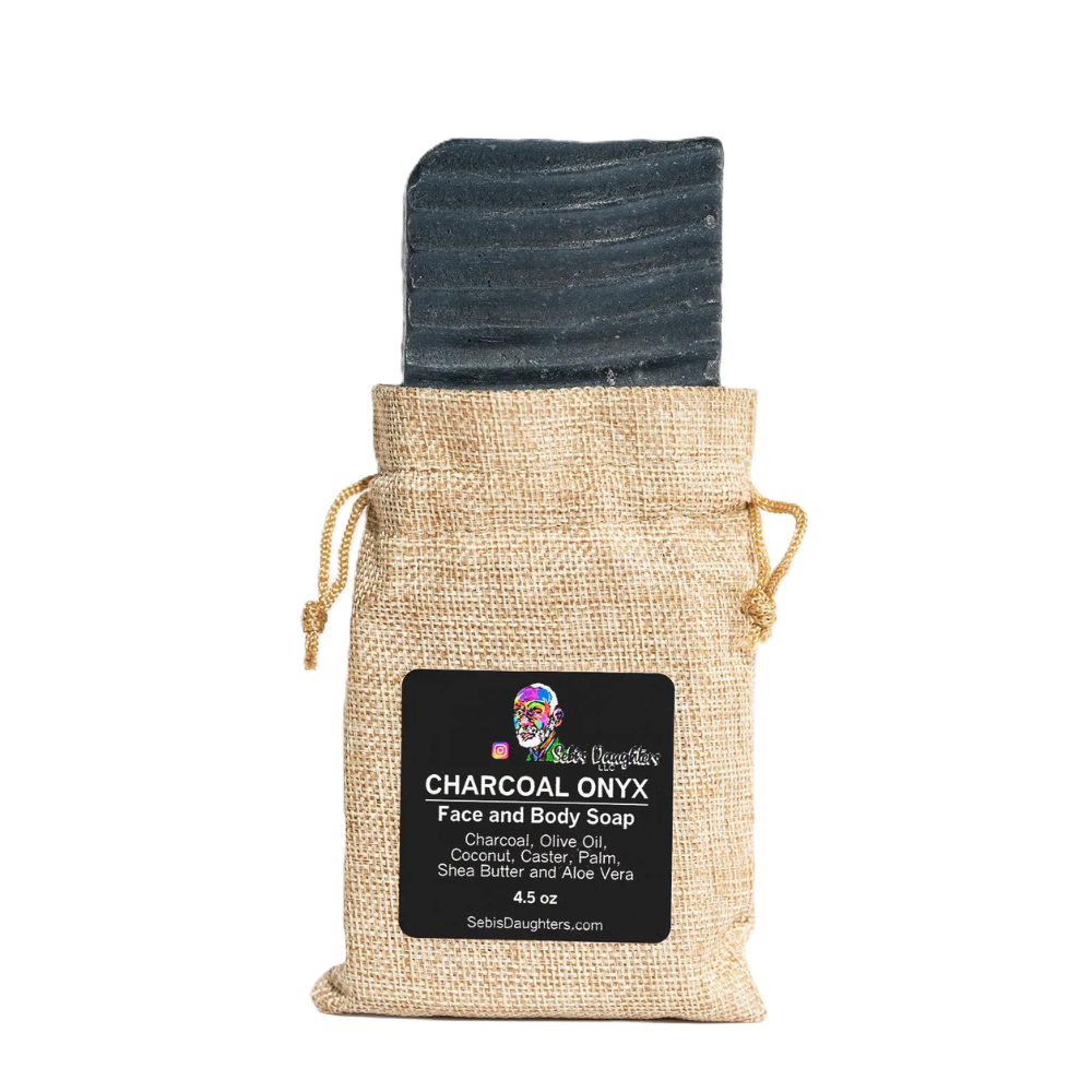Organic Charcoal + Onyx Facial Soap Bar for Clear, Balanced Skin