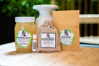 A variety of seamoss supplements for wellness support