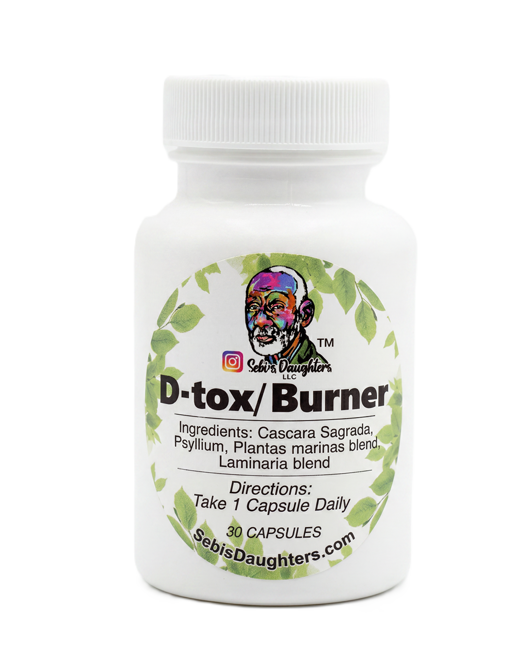 DTOX Burner Supplement – Natural Digestive Cleanse Capsules | Herbal Detox Aligned with Dr. Sebi's Protocol
