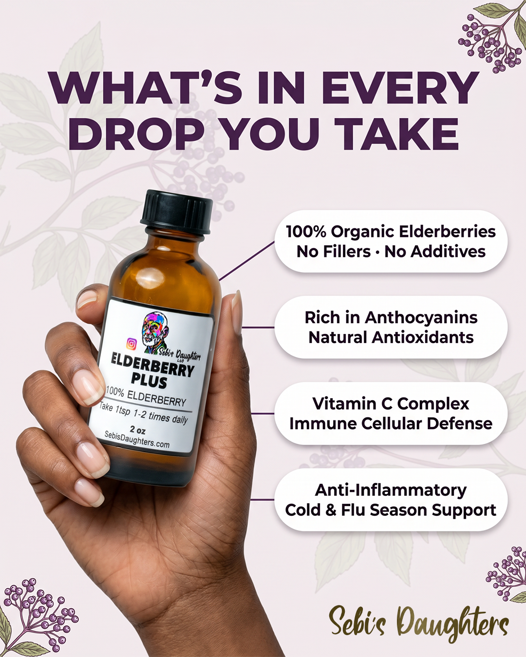 Elderberry Plus Mini – Premium Elderberry Syrup - 2oz Bottle | Immune Support the Natural Way