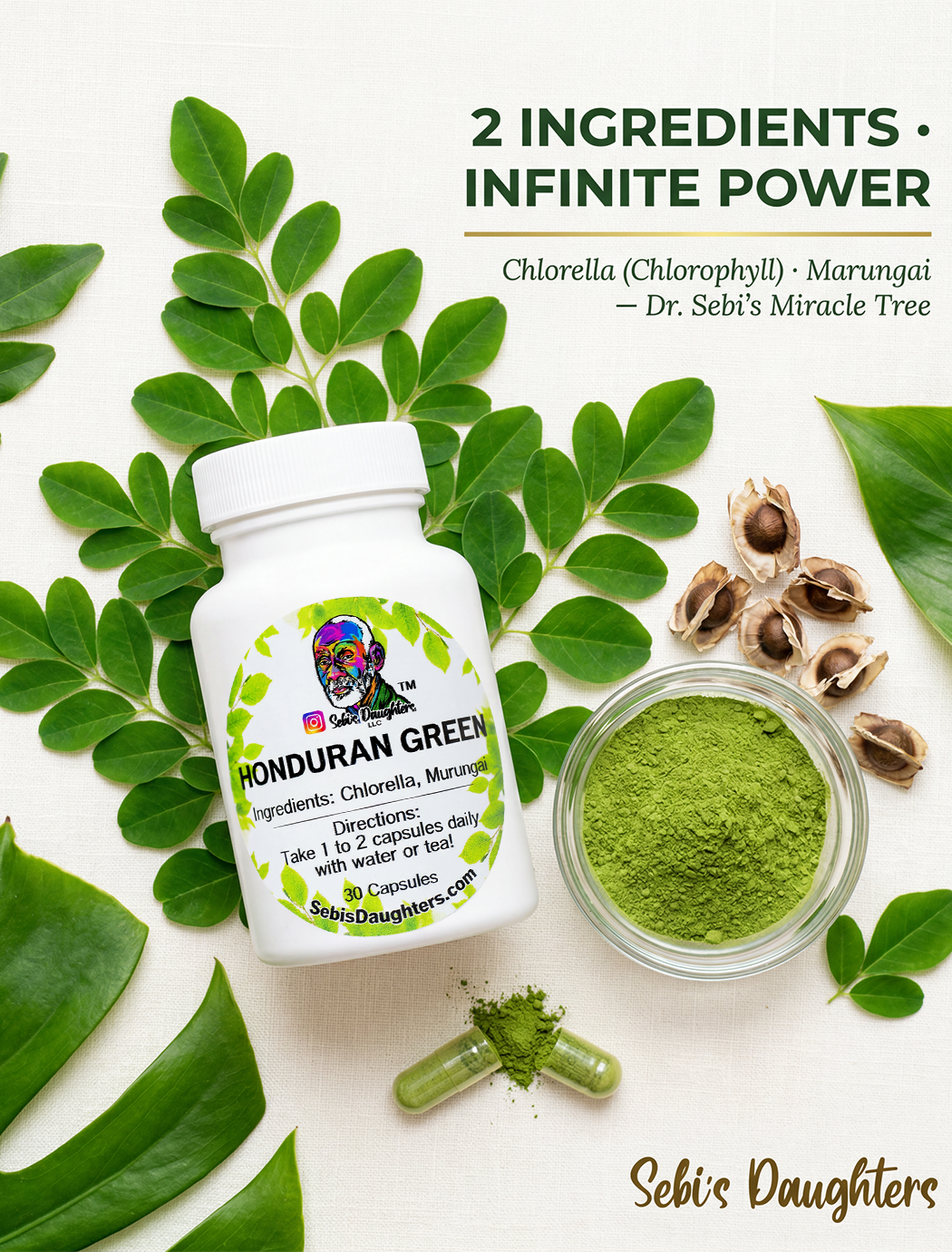 Honduran Green Chlorophyll Capsules | Blood, Energy & Cellular Renewal