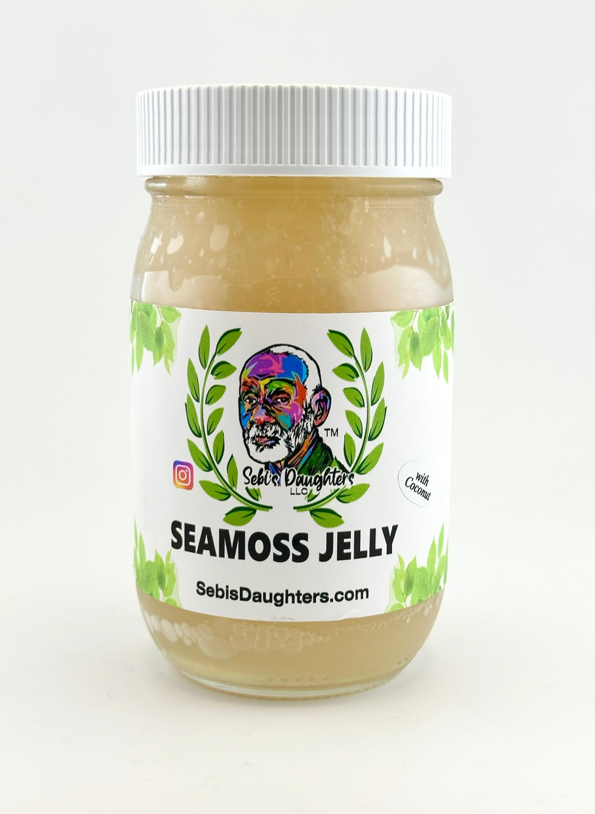 Organic Seamoss Jelly with Coconut – 16oz | The Hydration & Cellular Wellness Jelly by Sebi's Daughters