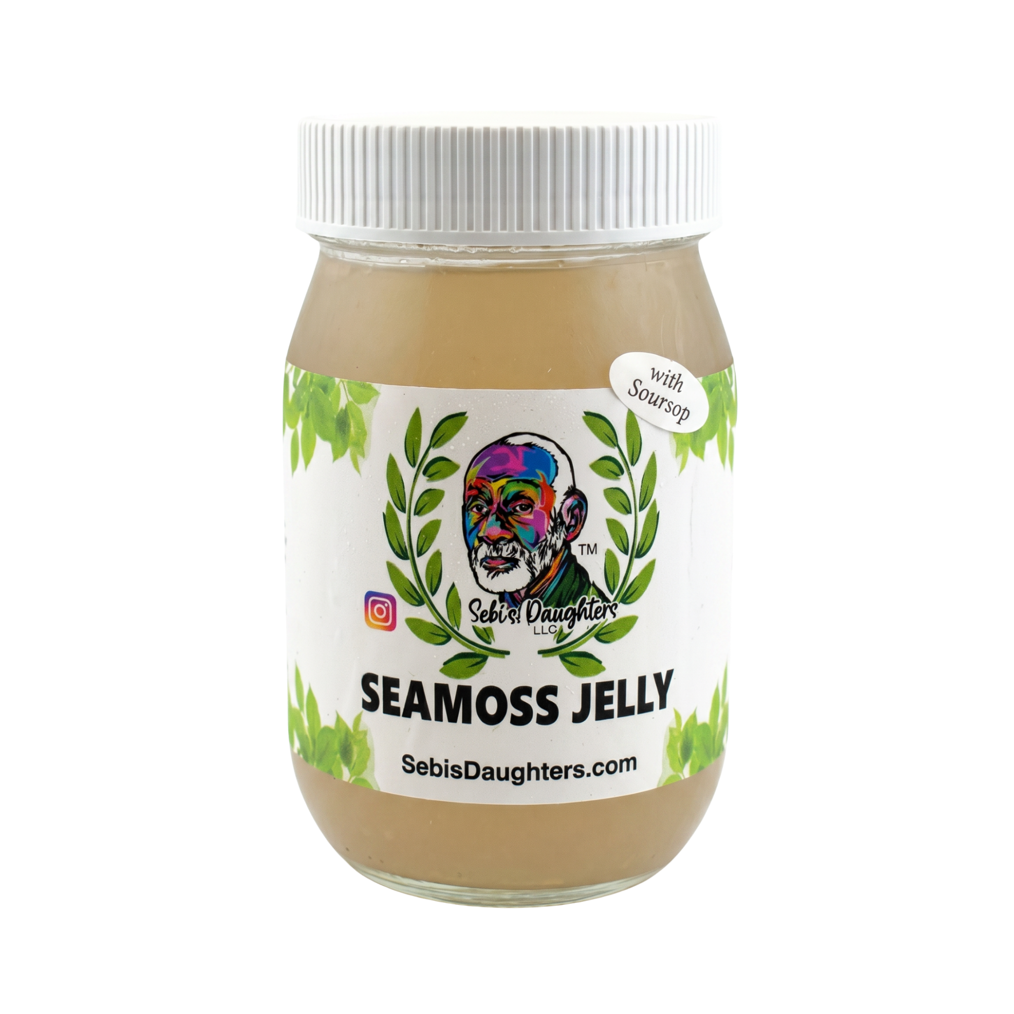 Organic Seamoss Jelly with Soursop – 16oz | The Tropical Immune & Cellular Wellness Jelly by Sebi's Daughters
