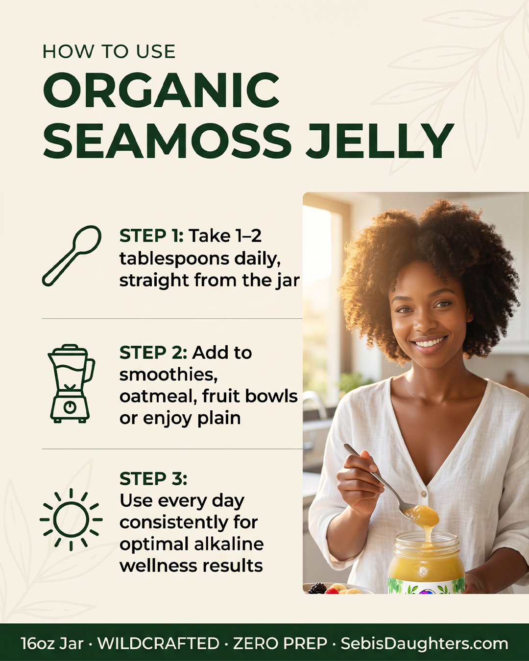 Organic Seamoss Jelly –  Original Formula 16oz | 92 Minerals, Zero Prep