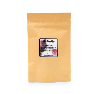 Organic Warm Elderberry Tea by Sebi's Daughters in a 7-pack, featuring elderberries, subtle florals, and blackberry notes for a soothing and flavorful beverage..