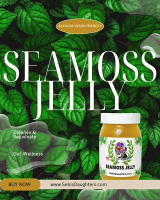 Original Seamoss Jelly by Sebi's Daughters for Gut Wellness.   Made famous by Alfredo Bowman, otherwise known as Dr Sebi, our Founder, Kellie Bowman's father.