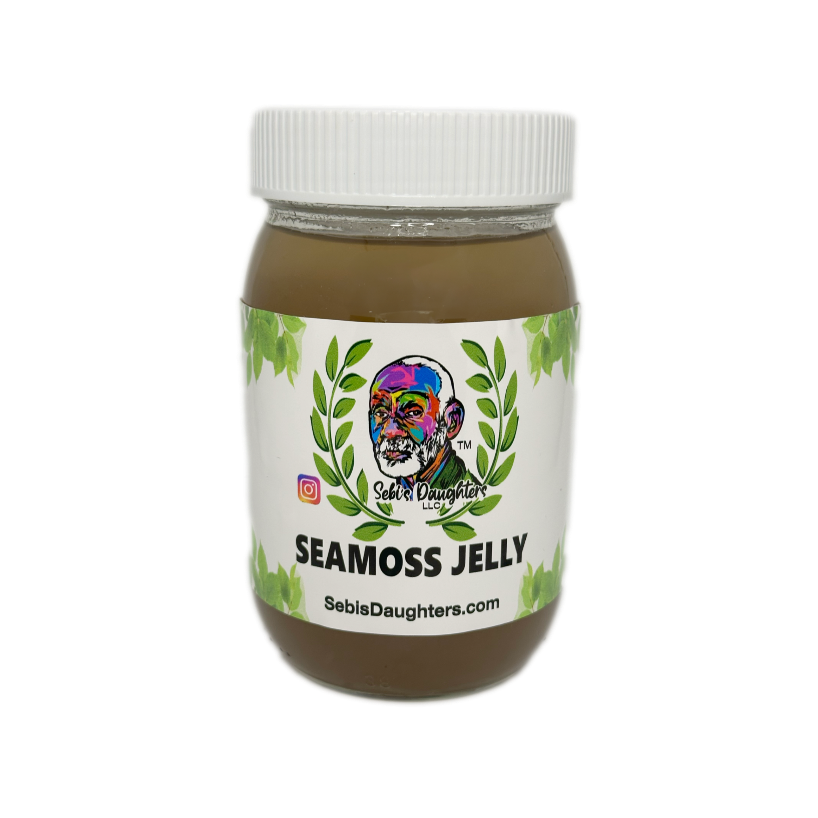 Jar of Seamoss Jelly with Bladderwrack by Sebi's Daughters Brand