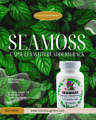 Seamoss With Bladderwrack Capsules By Sebi's Daughters made with the same blend that Alfredo Bowman otherise known as Dr Sebi crafted and brought to you from his very own daughter, Kellie Bowman.