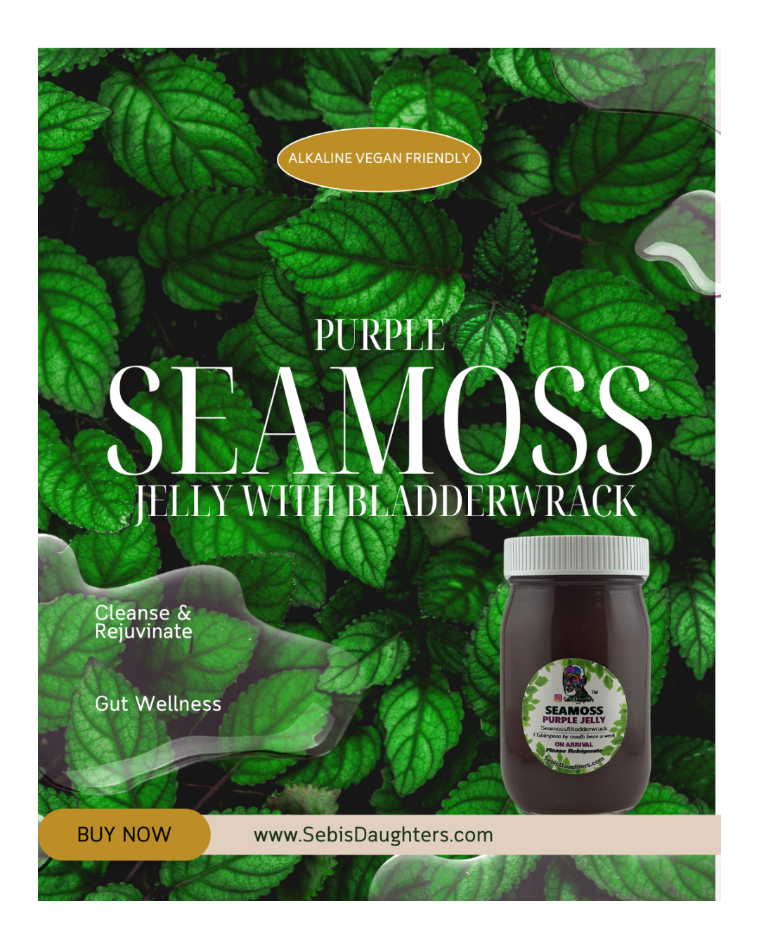 purple seamoss jelly 16oz
