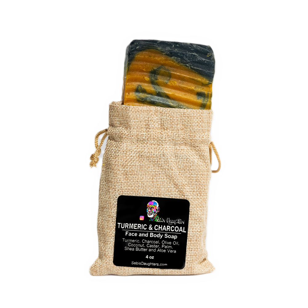 Organic Turmeric + Charcoal Bar Soap for Glowing Skin