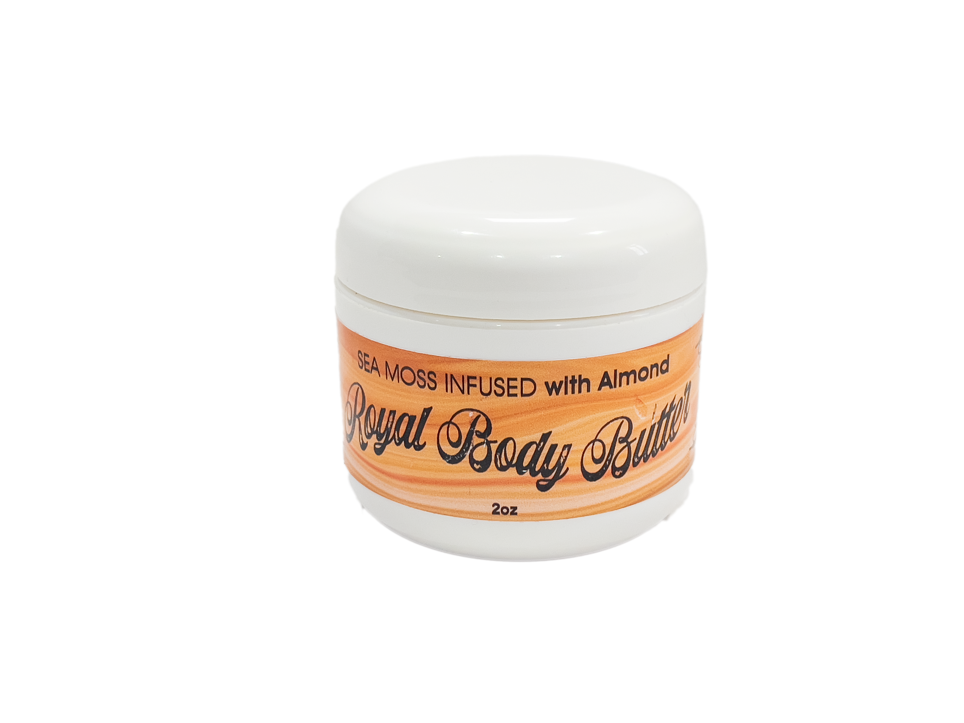 2oz Body Butter canister that highlights Sebi's Daughters Royal Seamoss and Almond Infused Body Butter.